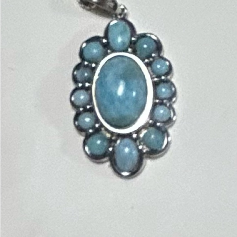 NWT JTV Larimar Pendant Sterling Silver